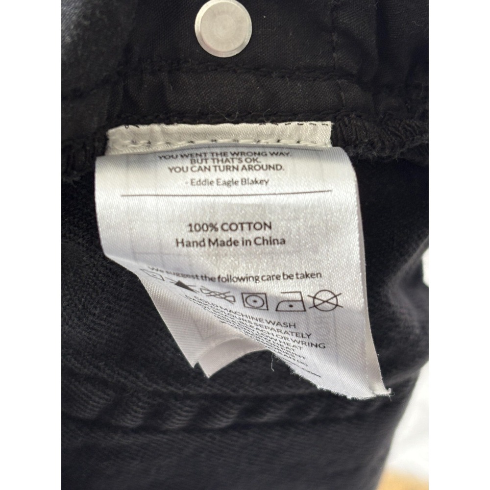 One X Oneteaspoon Shorts Womens 28 Black Denim Cutoff Frayed Hem Distressed - Picture 4 of 7